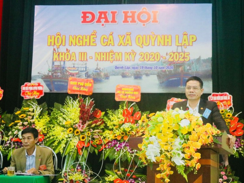 Ông Đàm Hữu Hồng, Phó Bí thư thường trực Thị ủy phát biểu tại Đại hội