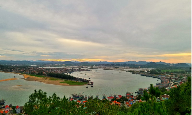 Một góc nhìn trên cao của xã Quỳnh Lập