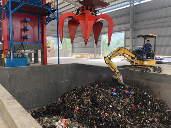 Rác thải đã được phân loại tại Nhà máy đốt rác T-TECH thị xã Hoàng Mai