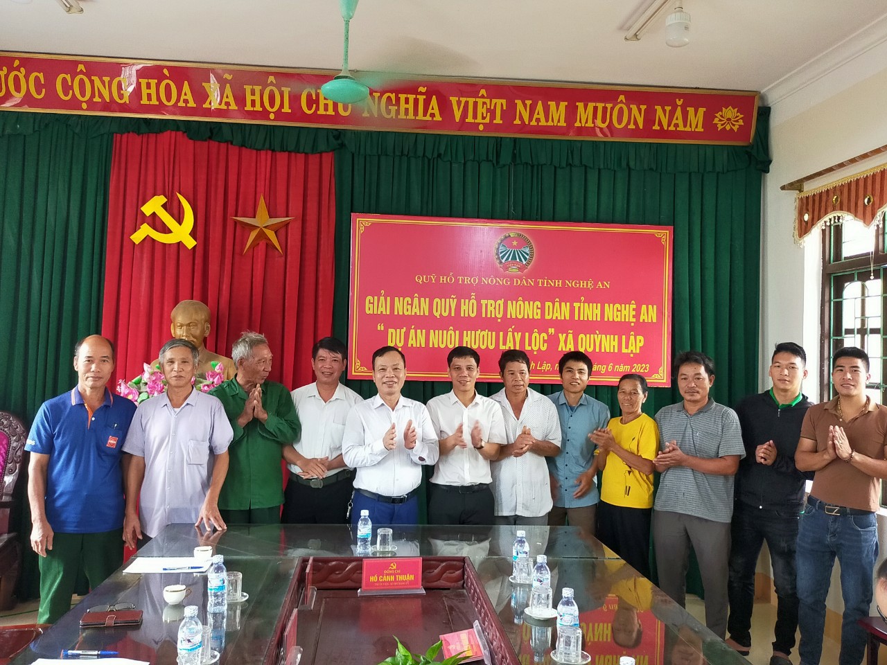 Giải ngân Quỹ hỗ trợ nông dân tỉnh Nghệ An "Dự án nuôi Hươu lấy lộc" xã Quỳnh Lập