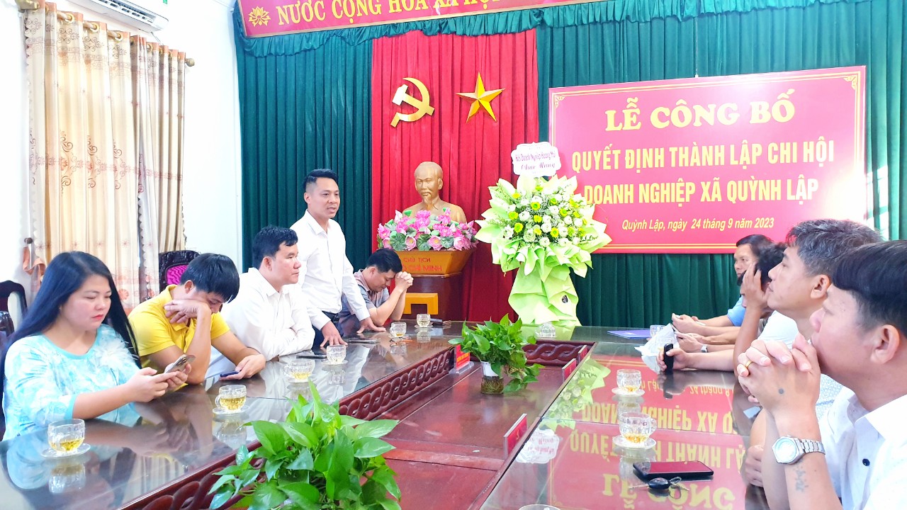 đảng ủy QUỳnh Lập phát biểu
